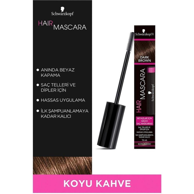Schwarzkopf Saç Maskarası Koyu Kahverengi 16 Ml