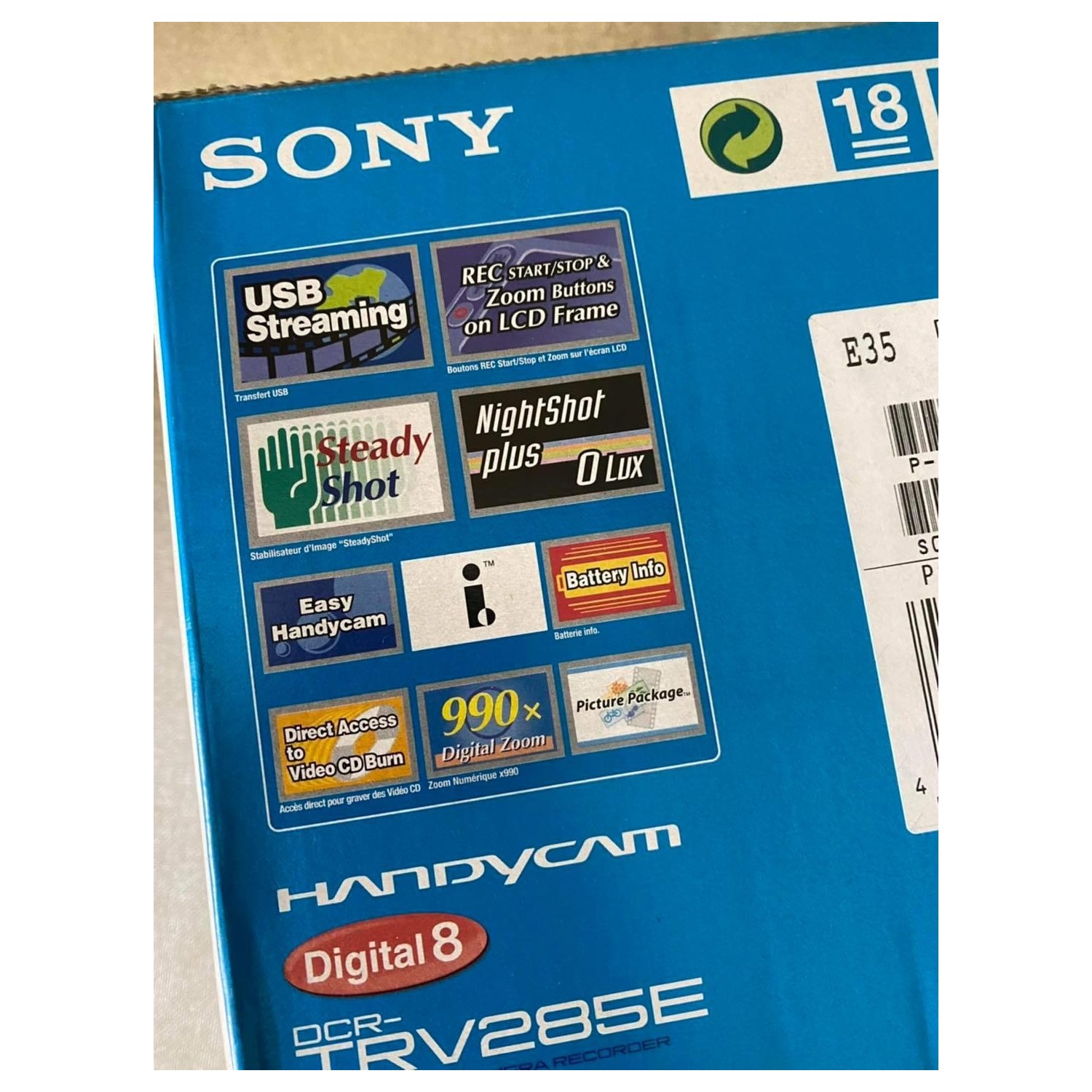 Sony DCRTRV285E Digital 8 990X Zoom Video Kamera Nostalji Fiyatı