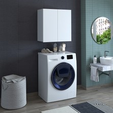 Banos Roomart Cu1 Çok Amaçlı Çamaşır Makinesi Üst Banyo Dolabı - Beyaz