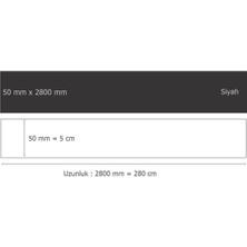 Eym 50 x 2800 mm Siyah Sibu Aynalı Pleksi Şerit Mobilya Süsü