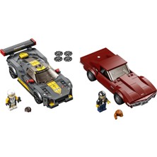 LEGO Speed Champions Chevrolet Corvette C8.r Yarış Arabası ve 1968 Chevrolet Corvette 76903 - Çocuklar İçin Oyuncak Araba Model Yapım Seti (512 Parça)