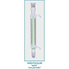 Isolab 033.15.160 Soğutucu - Spiralli - 160 mm - DIŞI:NS14/23 -ERKEK:NS14/23 - Cam Yan Kol (1 Adet)