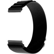 Case Street Amazfit Bip 3 Pro Kordon Ayarlanabilir Kademeli Naylon HS25 Siyah