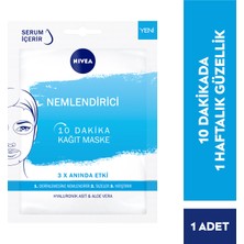 NIVEA Nemlendirici 10 Dakika Yüz Kağıt Maske 1adet;Hyaluronik Asit & Aloe Vera ile Derinlemesine Nemlendirme