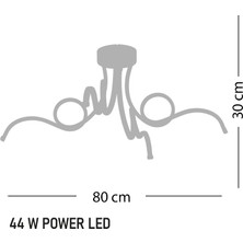 Lamore Home Lucea Günışığı Ledli 4'lü Beyaz Plafonyer Avize