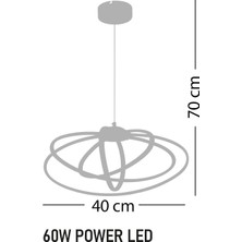 Lamore Home Seher Günışığı Ledli 4'lü Beyaz Sarkıt Avize