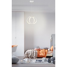 Lamore Home Buket Günışığı Ledli Beyaz Çocuk Odası Avizesi