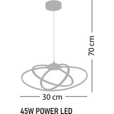 Lamore Home Seher Günışığı Ledli 3'lü Beyaz Sarkıt Avize