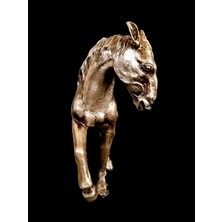 Ağırzade Büyük Ayaklı Golden At Heykel Biblo