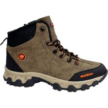 Soğuk Geçirmez Unisex Uzun Outdoor Trekking Bot Ayakkabı VİZON
