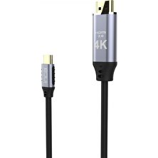 Inca ITCH-02TX  Type-C To HDMI 4K Altın Uçlu Kablo 2 mt