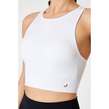 Vella Racerback Konfor Sport Bra Beyaz