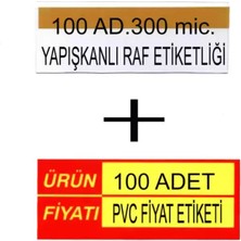 mt Pvc Arkası Yapışkanlı Raf Önü Etiketliği + Silinebilir Etiket