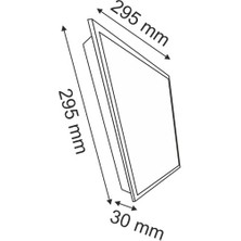 Helios 20 Watt 30X30 Sıva Altı Clip In Kasa Beyaz Işık LED Panel