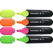 Schneider Fosforlu Kalem 4'lü Canlı Renkler SCB391