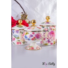Miss Betty Rose Deluxe Emaye 3'lü Kavanoz Set