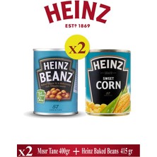 Heinz Baked Beans 415 gr x 2 Ad + Mısır Tane 400 gr x 2