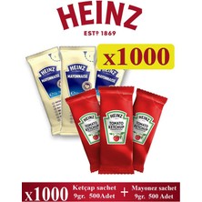 Heinz Ketçap Sachet 500 x 9 gr + Mayonez Sachet 500 x 9 gr