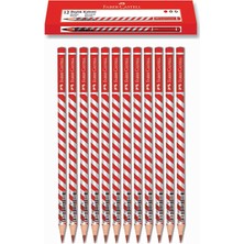 Faber-Castell Kırmızı Başlık Kalemi Candyroll 12 Adet Standart Ölçü ile Kullanıma Uygun