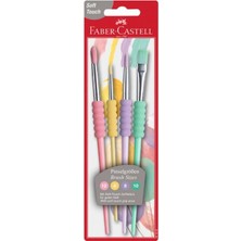 Faber-Castell Fırça Seti 4'lü Paket 4-8-10-12 Numara Faber Castell Fırça Seti 4'lü Paket Pastel Seri