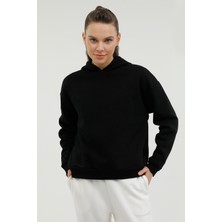 Kinetix W-SDK240 Rachel Back Prın Siyah Kadın Sweatshirt