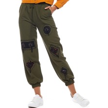 Newbutix Pazen Haki Yamalı Pantolon