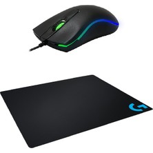 Everest Sm-M9 USB Siyah 3D Optik LED Mouse+Logitech Gaming Oyuncu Mouse Pad