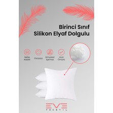 4 Adet Silikon Elyaf Dolgulu Kare Kırlent Iç Yastığı 350 gr