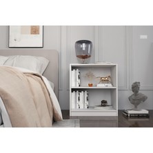 Nettrends Raflı Beyaz Komodin KMD-1040