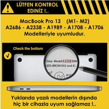 Z-Mobile Apple Macbook Pro 13 M1 2021 Kılıf Kapak Koruma Kılıfı 13.3' A2338 A1989 A1708 A1706 Uyumlu