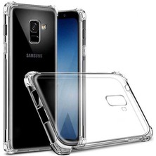 Aqua Aksesuar Samsung Galaxy A6 2018 Köşe Korumalı Şeffaf Darbe Emici Telefon Kılıfı