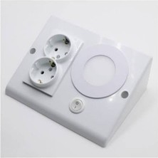 Masfitech Dolap & Tezgah Altı Prizli Aydınlatma 3 Watt (Beyaz Işık)