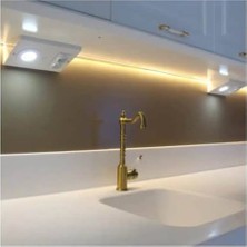 Masfitech Dolap & Tezgah Altı Prizli Aydınlatma 3 Watt (Beyaz Işık)