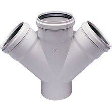 Kalde Pvc Atık Su Borusu Çift Çatal 45˚ 50X50MM