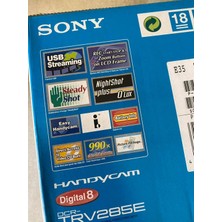 Sony DCR-TRV285E Digital 8 990X Zoom Video Kamera Nostalji Batarya Sorunlu