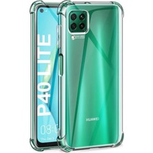 Kzy Huawei P40 Lite Kapak Antişok Airbag Köşe Korumalı Silikon Şeffaf Kılıf