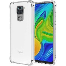 Kzy Xiaomi Redmi Note 9 Kapak Kamera Korumalı Antişok Airbag Köşe Korumalı Silikon Şeffaf Kılıf