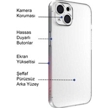 Kılıfmania Apple iPhone 14 Plus Kapak Kamera Korumalı Süper Silikon Şeffaf Kılıf