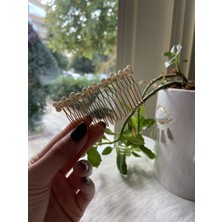 Pearly Handmade Minimal İnci Saç Aksesuarı - Gold Tarak Toka