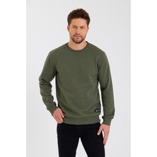 Mmetalic Bisiklet Yaka Etiket Detayı Içi Pamuklu Erkek Sweatshirt