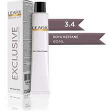 Lilafix Krem Tüp Saç Boyası 3.4 Exclusive Koyu Kestane 60 Ml