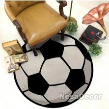 Nesa_Decor Futbol Topu Figürlü Modern Hd Dijital Baskı Dokuma Taban Çocuk Odası Halısı