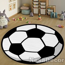 Nesa_Decor Futbol Topu Figürlü Modern Hd Dijital Baskı Dokuma Taban Çocuk Odası Halısı