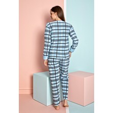 Nisanca Kışlık Kadın Polar Pijama Takımı - Yılbaşı Pijaması