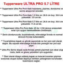 Tupperware Ultra Pro 5.7 Lt Fırın Kabı Kapaklı Hsgl