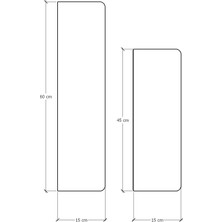 Asra Trend Modern Organizer Düzenleyici Dekoratif Kitaplık Banyo Mutfak Duvar Rafı