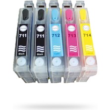 BK Epson T0711H-T0711H-T1002-T1003-T1004 Uyumlu Kolay Dolan Kartuşlar (Dolu) Photoink Mürekkepli - BX310FN