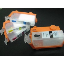 BK Canon PGI-520BK CLI-521 820 220 320 C M Y Bk (5 Renk) Uyumlu Dolan Kartuşlar - MP540/ MP630/ MP980/ MX860/ IP3600/ IP4600/ IP4700/ MP550/ MP560/ MP640/ MP990/ MX870