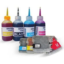 BK Brother LC37 LC51 LC57 LC960 LC970 LC1000 Uyumlu Dolan Kartuş Seti - Dolu - LC-970 MFC-230C 240C MFC-3360C MFC-440CN 465CN