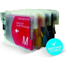 BK Brother LC37 LC51 LC57 LC960 Uyumlu Kolay Dolan Kartuşlar (Dolu) - LC-970 MFC-230C 240C MFC-3360C MFC-440CN 465CN